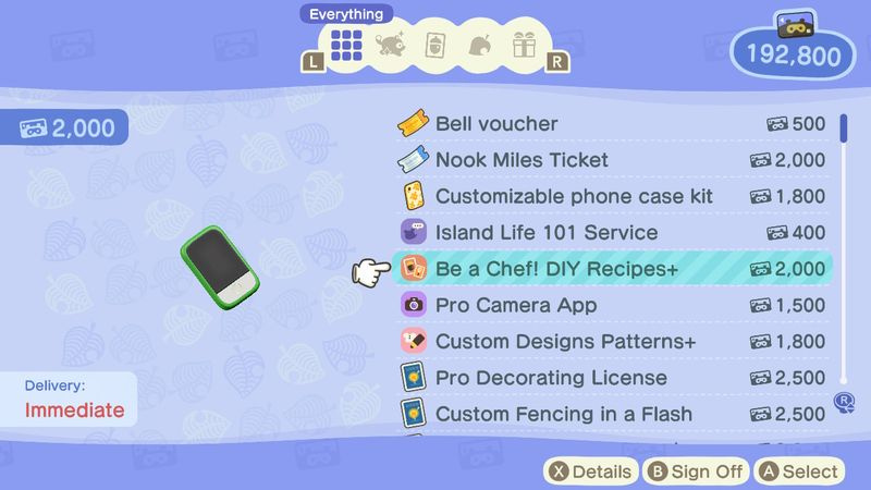 Frigør madlavningsopskrifter i Animal Crossing: New Horizons