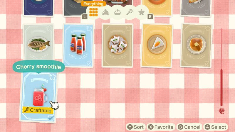 Madlavningsopskrifter i Animal Crossing: New Horizons