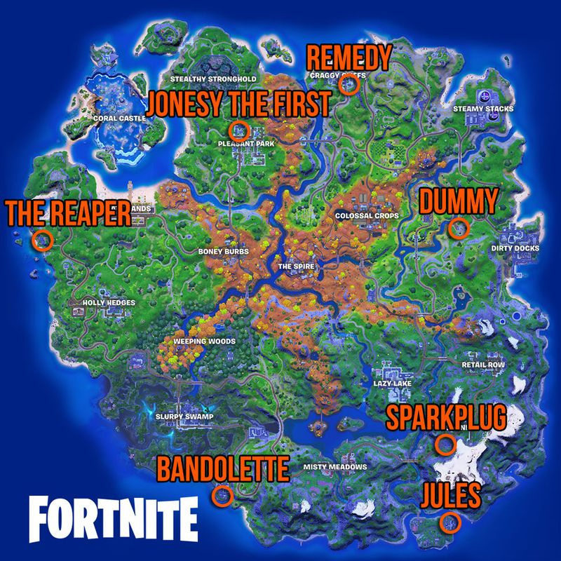 Fortnite Weapon Upgrades platskarta