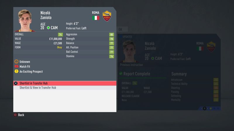 FIFA 20 beste jonge middenvelders: Nicolo Zaniolo