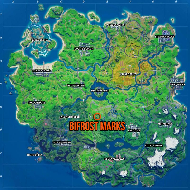 Fortnite Bifrost Marks placeringskort
