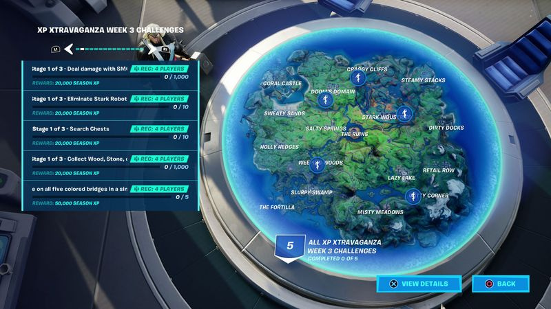 Fortnite XP Xtravaganza Week 3 -haasteet