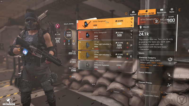 Division 2 BTSU Datenhandschuhe