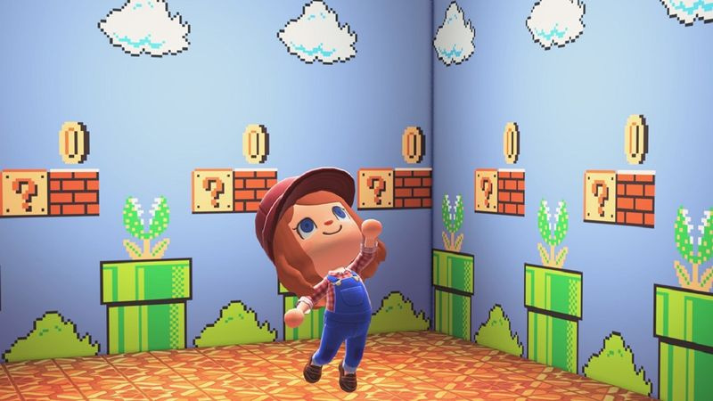 Animal Crossing: New Horizons Mario-achtergrond