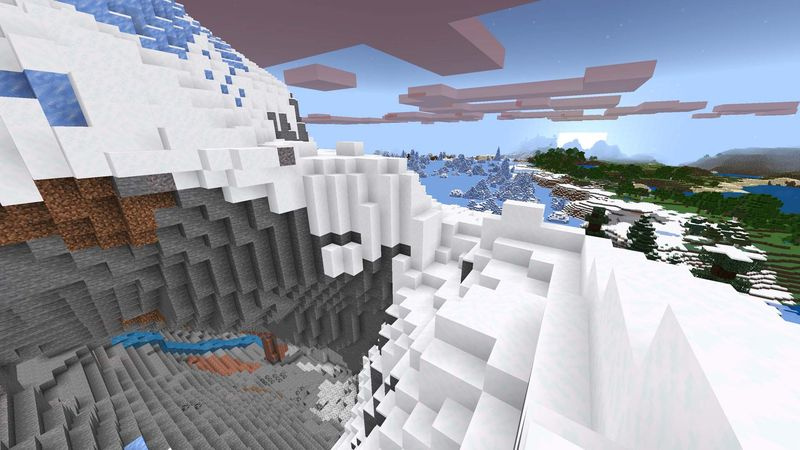 Minecraft Caves and Cliffs osa 2 päivitys lumivuori