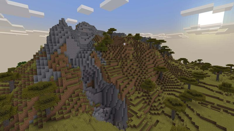 Minecraft Caves and Cliffs osa 2 päivittää ruohomäkeä puilla