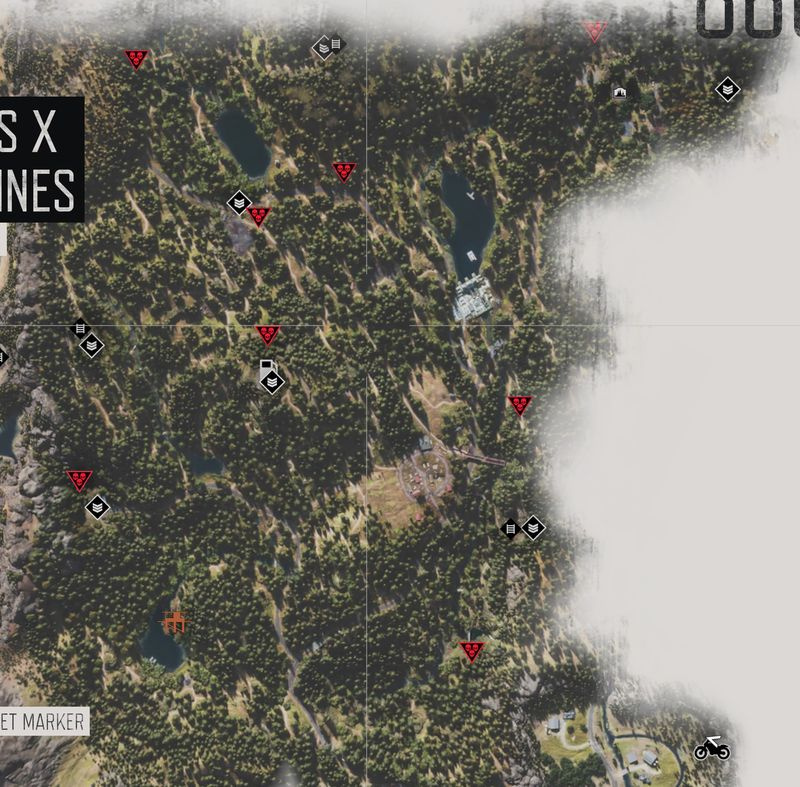 Days Gone Horde platser: Cascades