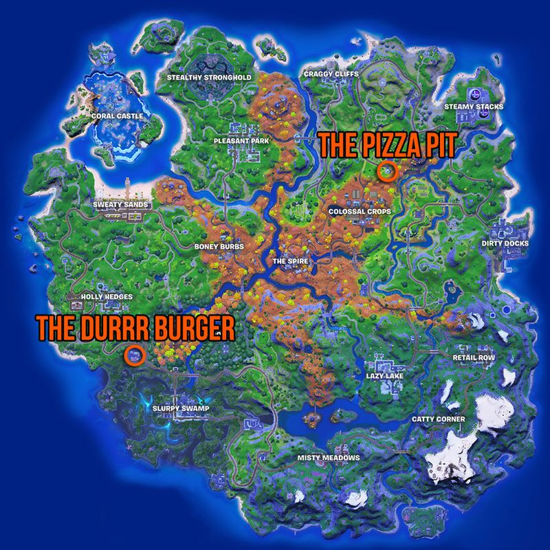 Fortnite Durrr Burger and Pizza Pit platskarta