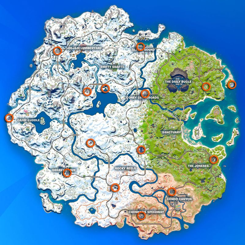 Fortnite Gas Pumps platser