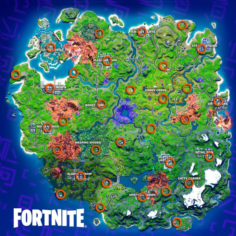 Fortnite Reboot Vans-Standortkarte