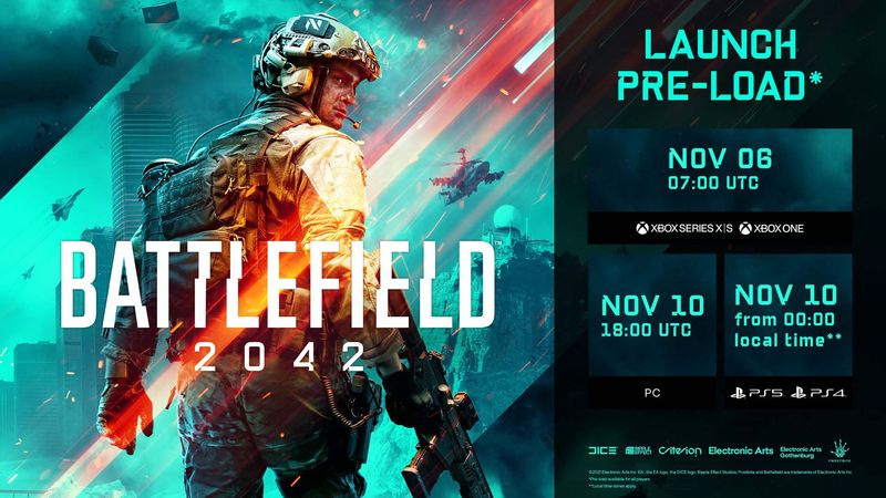 Battlefield 2042 preloading-informatie PC en consoles