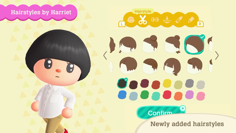 Animal Crossing: New Horizons Acconciature Harriet