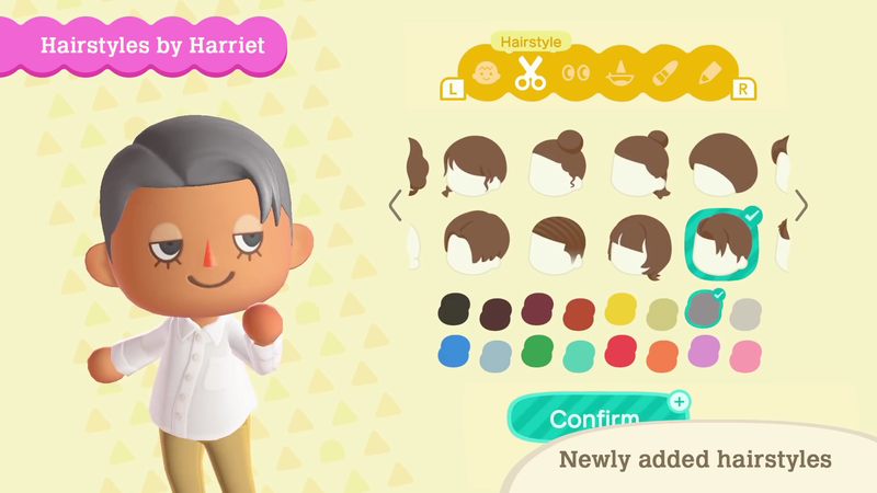 Animal Crossing: New Horizons Acconciature Harriet