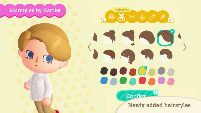 Animal Crossing: New Horizons Acconciature Harriet