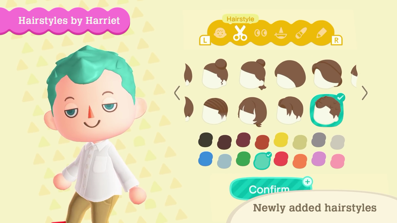 Animal Crossing: New Horizons Acconciature Harriet