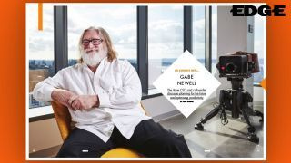 Et billede af Gabe Newell fra Edge Magazine Issue 344