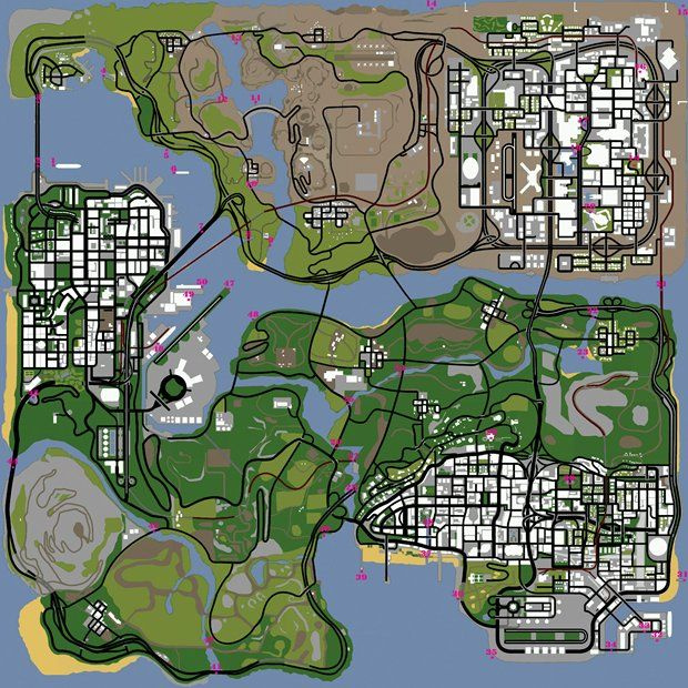 GTA San Andreas Oysters Standortkarte
