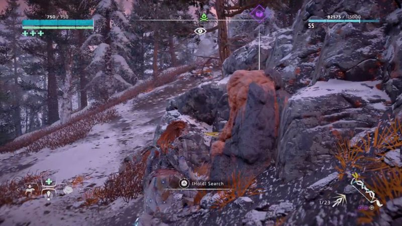 Horizon Zero Dawn: Frozen Wildsin pigmenttipaikat