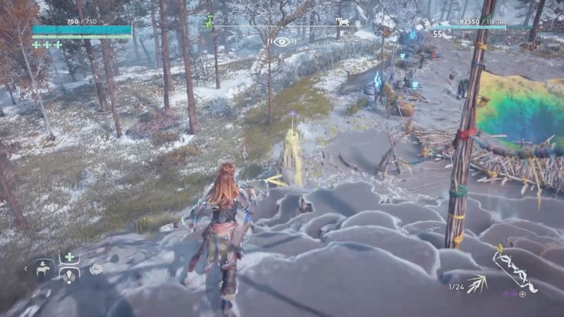 Horizon Zero Dawn: Frozen Wildsin pigmenttipaikat