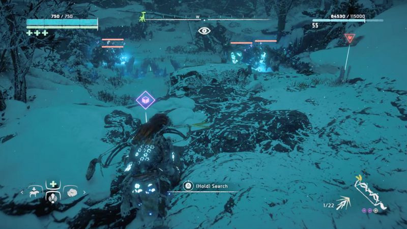 Horizon Zero Dawn: Frozen Wildsin pigmenttipaikat