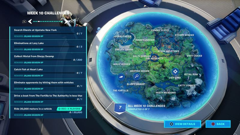 Fortnite uge 10 udfordringer sæson 4