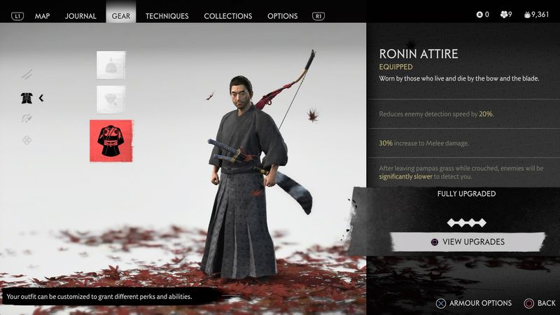 Ghost of Tsushima bästa rustning: Ronin Attire