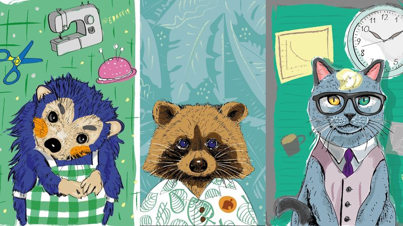Animal Crossing: New Horizons realistiske portrætter fan art