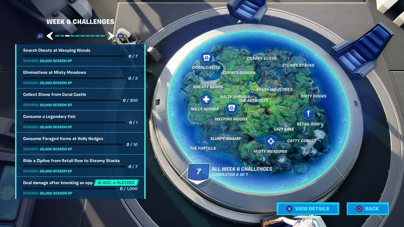 Fortnite uge 6 udfordrer sæson 4