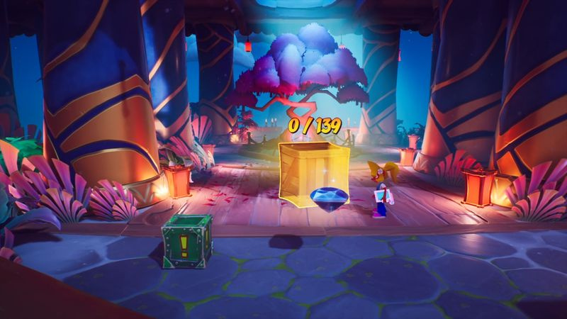 Crash 4 blå pärla plats