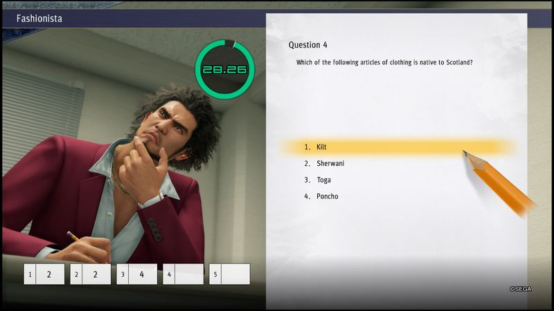 Yakuza 7 -kokeen vastaukset