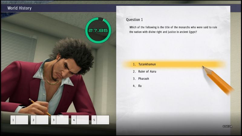 Yakuza 7 -kokeen vastaukset