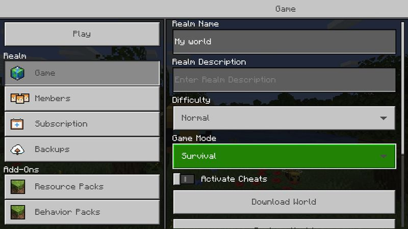 Minecraft Realms
