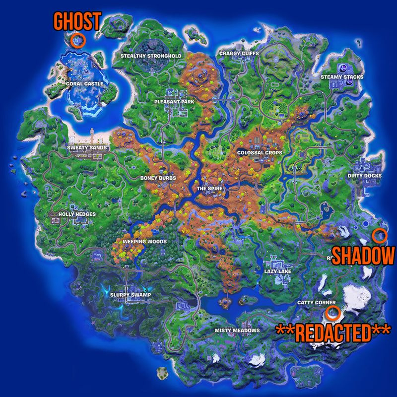Fortnite GHOST och SHADOW förstör platser