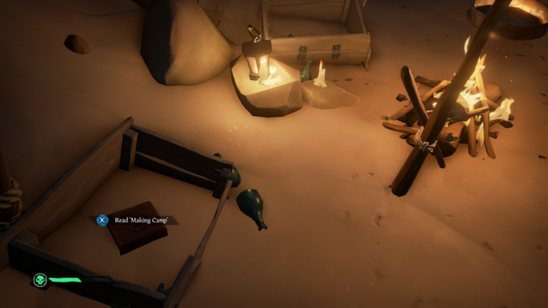 Sea of ​​Thieves Maiden Voyage Making Camp