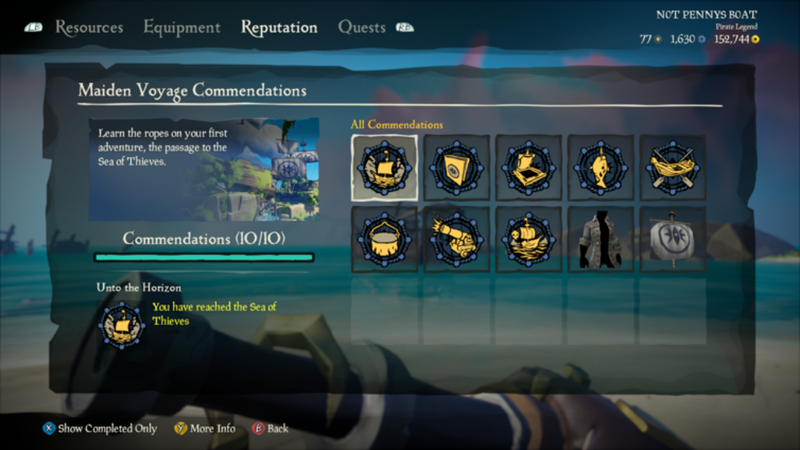 Sea of ​​Thieves Maiden Voyage ros