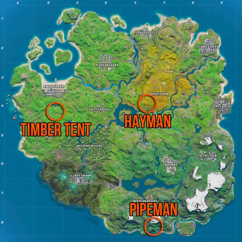 Fortnite Dance at the Pipeman, the Hayman och Timber Tent