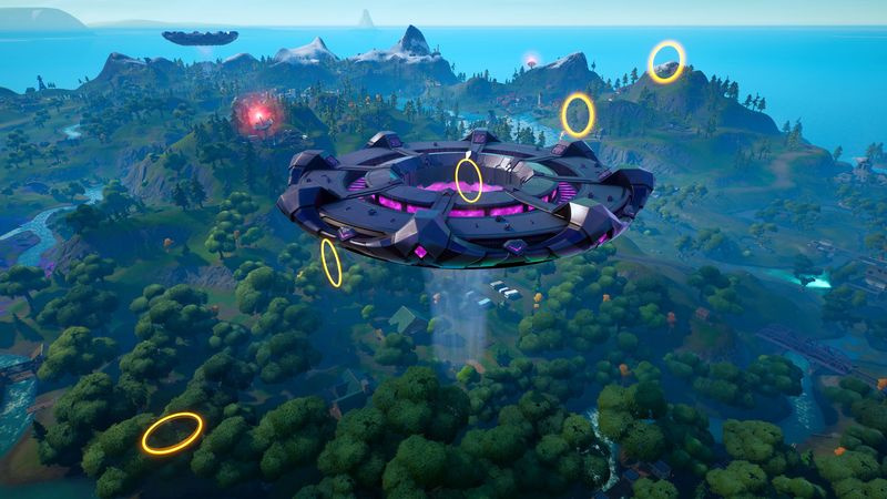 Missioni di Superman di Fortnite Scivola attraverso le posizioni degli anelli