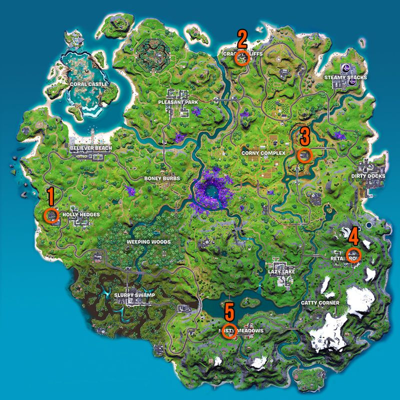 Posizioni delle cabine telefoniche di Fortnite Superman Quests