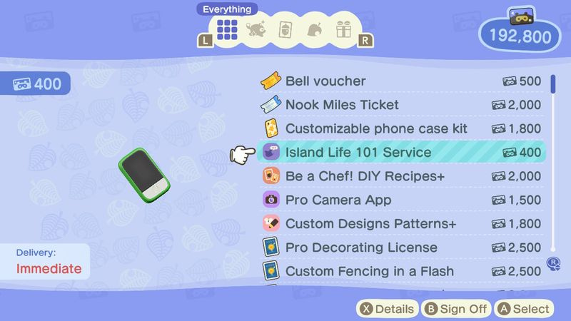 De nieuwe Island Life 101-app in Animal Crossing: New Horizons