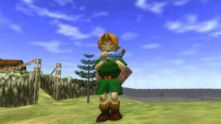 Link spelar tidens Ocarina