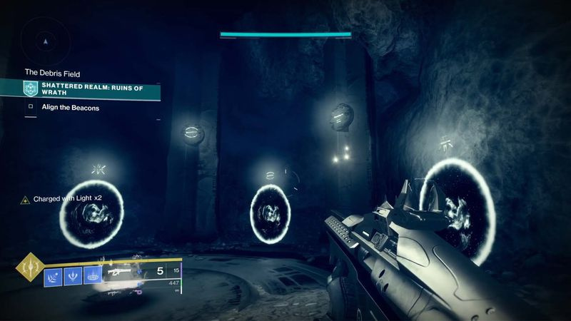 Destiny 2 säsong av den förlorade splittrade riket ascendant mysterium kista ruiner av vrede startområde med fem portaler