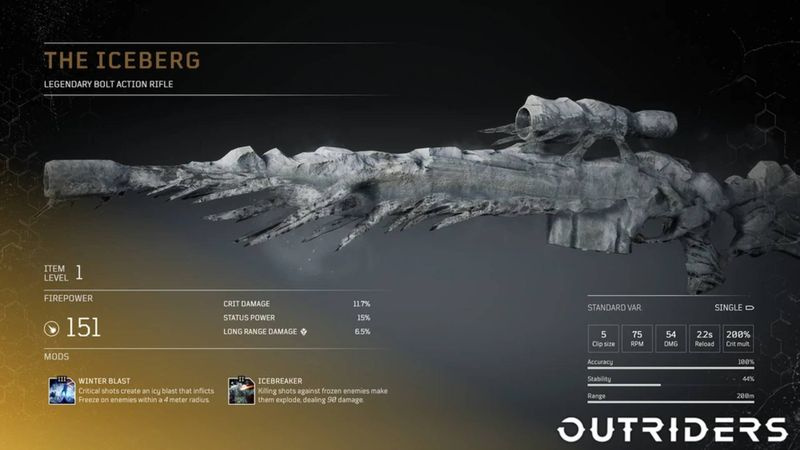 Outriders legendäre Waffen