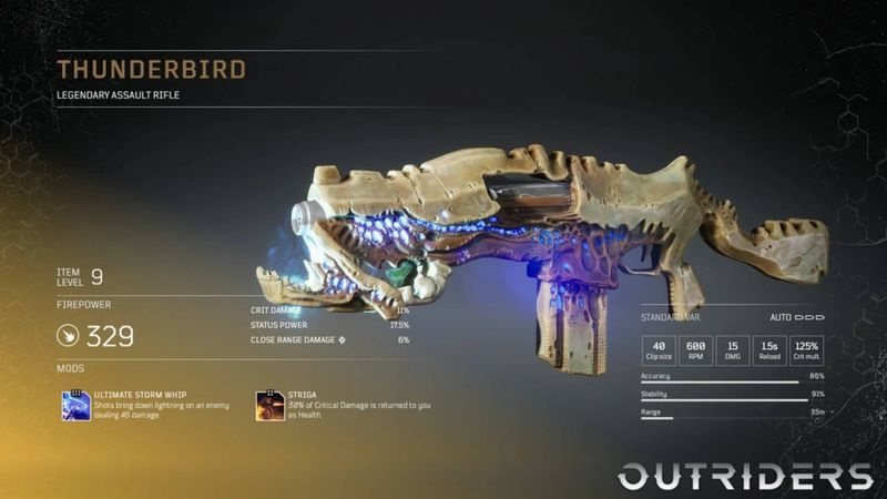 Outriders legendäre Waffen