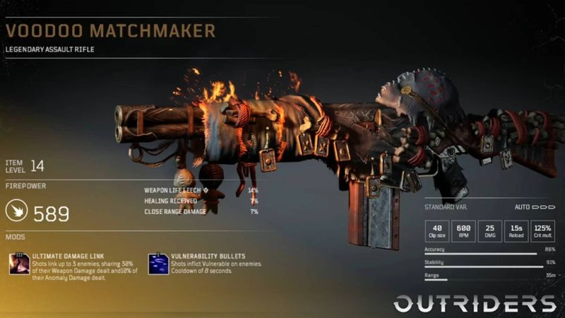 Outriders legendäre Waffen