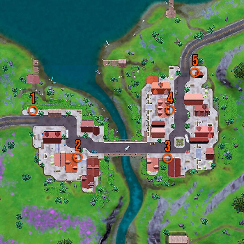 Fortnite savnet person underskriver lokationer Misty Meadows kort