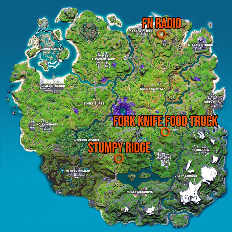 Fortniten taimien sijainnit