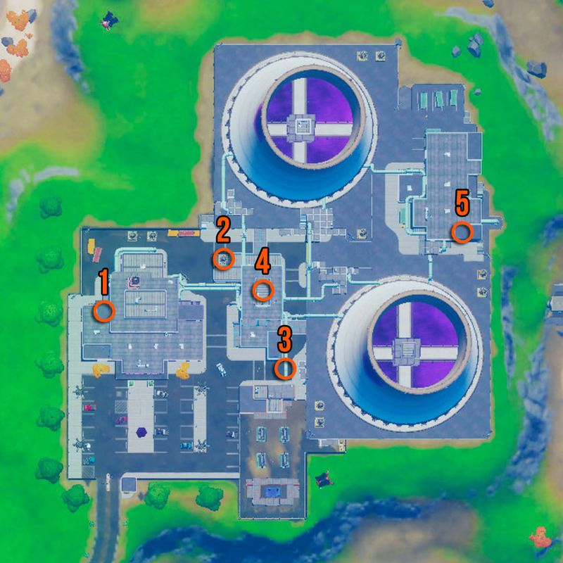 Fortnite Floating Rinds at Steamy Stacks lokasjonskart