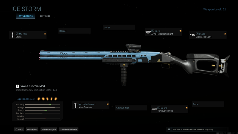Modern Warfare bästa hagelgevär: 725