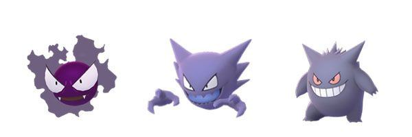 Pokemon Go glanzend Gastly, Haunter, Gengar