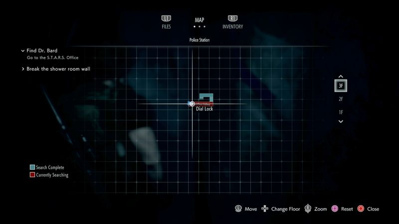 Resident Evil 3 3F Hall skåp kod